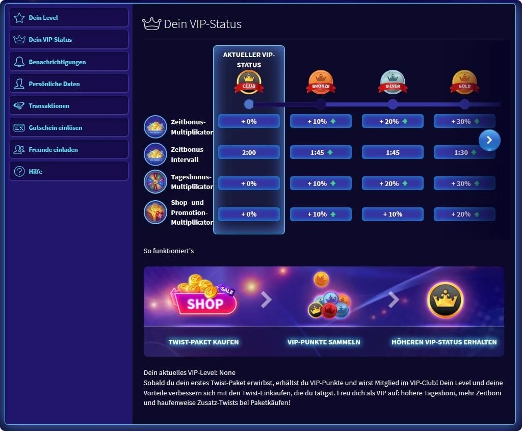 Game Twist Casino VIP Club