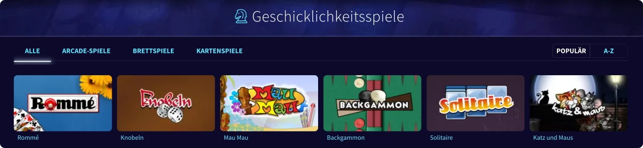 GameTwist Casino Geschicklichkeitsspiele